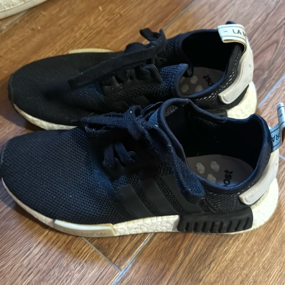 Good condition black adidas boost athletic shoes size 6